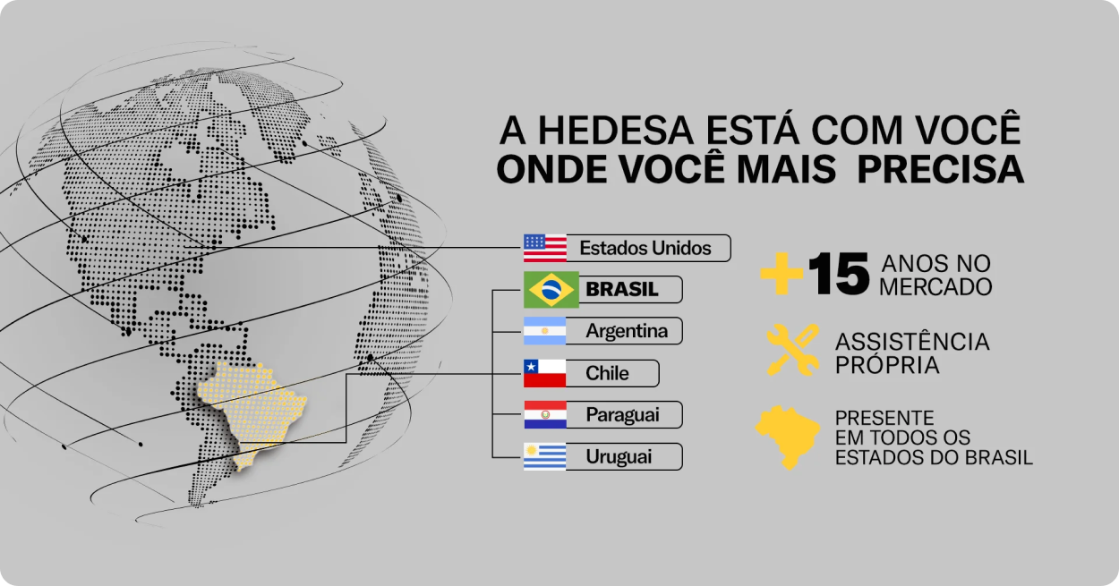 A HEDESA está com você onde você mais precisa